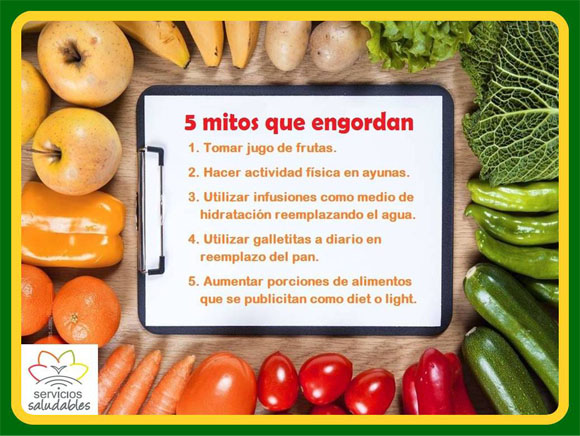 5 mitos falsos sobre la alimentación 