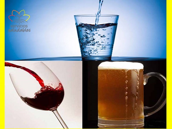 ¿Sabías que… por cada vaso de bebida con alcohol deberías tomar 2 vasos de Agua?