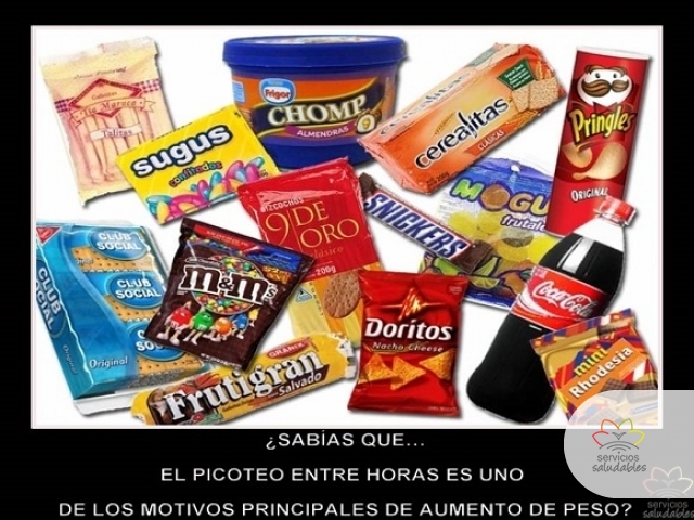Sabías que... el picoteo entre horas es uno de los motivos principales de aumento de peso? Sabías que... el picoteo entre horas es uno de los motivos principales de aumento de peso?